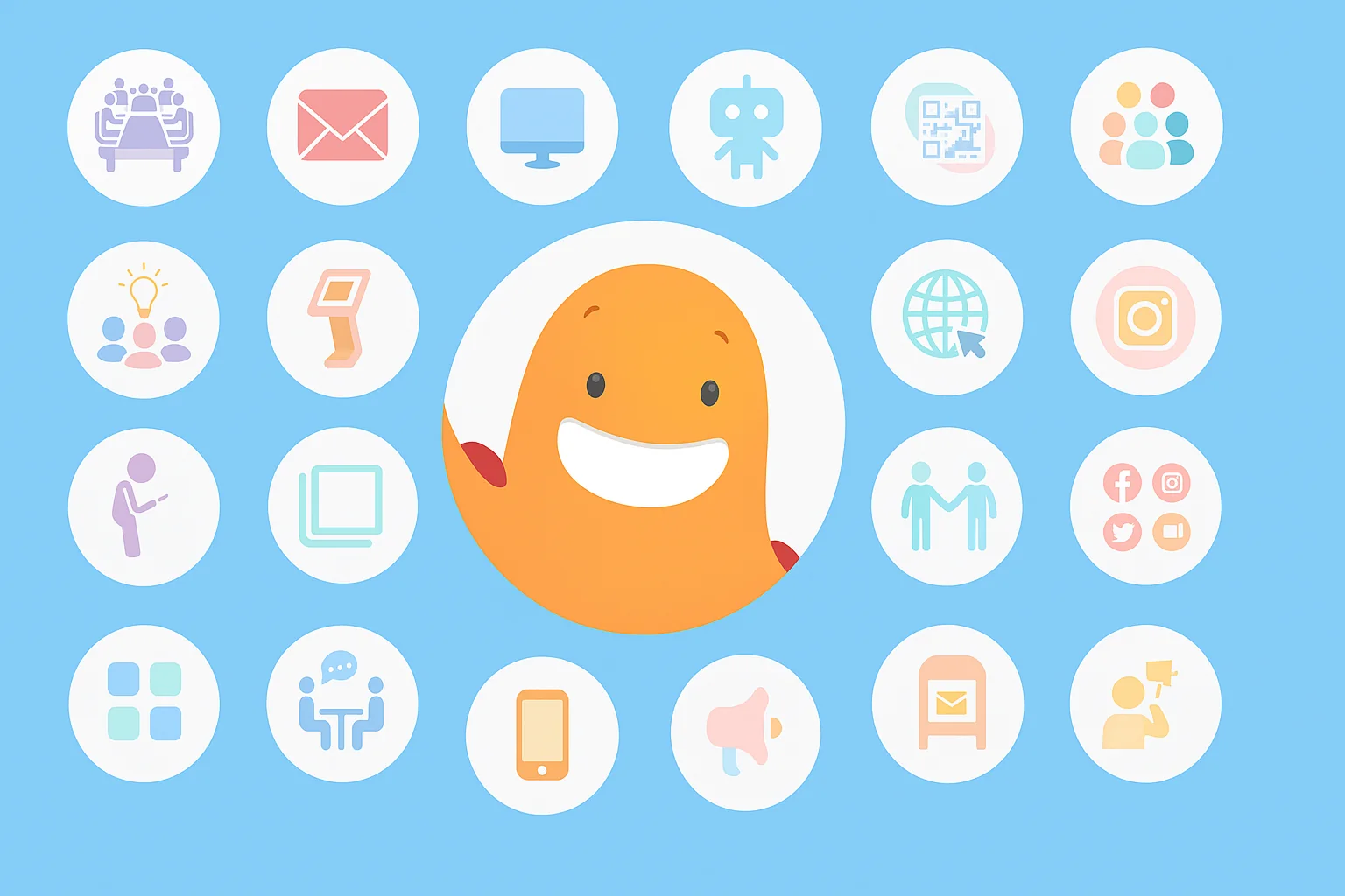 The Infographic illustrating 18 types of survey methods including phone, email, in-person, and online, with pros and cons icons.