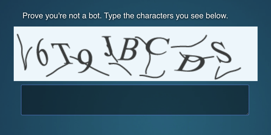 SurveyLegend Text CAPTCHA
